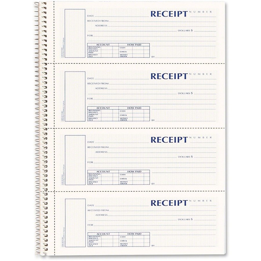 Rediform 3-part Wirebound Money Receipt Book