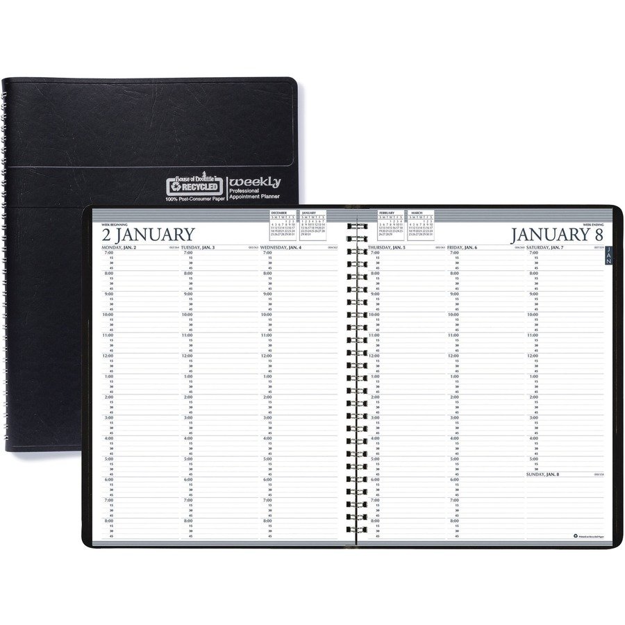 House of Doolittle Black Professional Weekly Planner