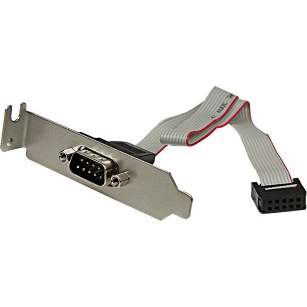 StarTech.com 9-pin Serial to 10-pin Header Slot Plate with Low Profile Bracket - Serial panel - DB-9 (M) - 10 pin IDC (F) - 23 cm