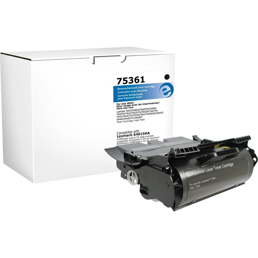 Elite Image Remanufactured High Yield Laser Toner Cartridge - Alternative for Lexmark 64015HA - Black - 1 Each