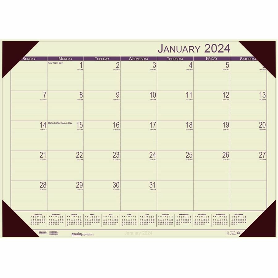 House of Doolittle Ecotones Compact Calendar Desk Pads