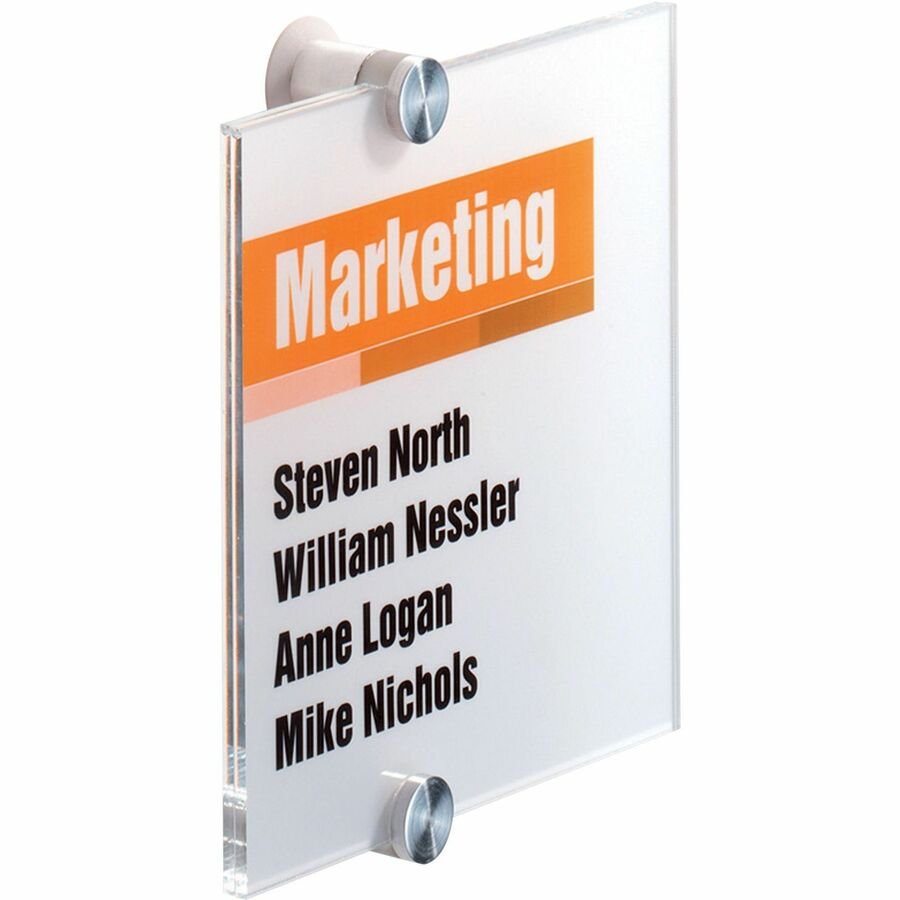 DURABLE&reg; CRYSTAL SIGN Wall Mounted Standoff Acrylic Sign