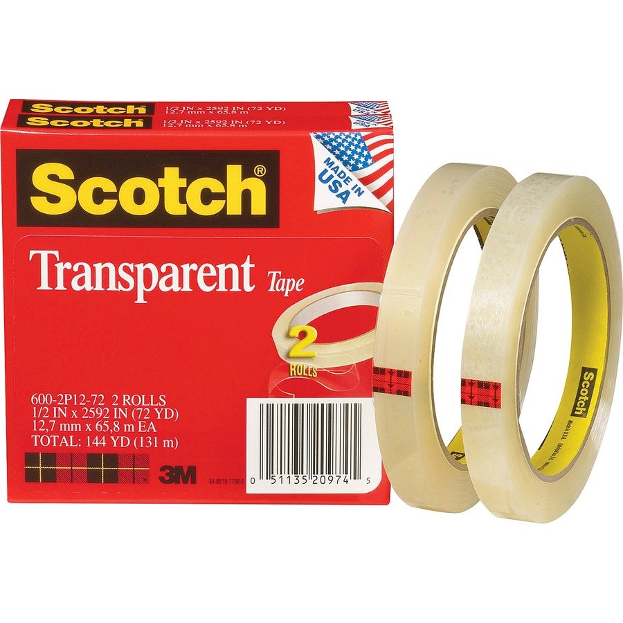Scotch Transparent Tape - 1/2"W