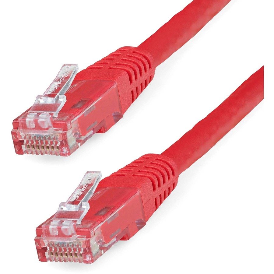 StarTech.com 2ft CAT6 Ethernet Cable - Red Molded Gigabit - 100W PoE UTP 650MHz - Category 6 Patch Cord UL Certified Wiring/TIA