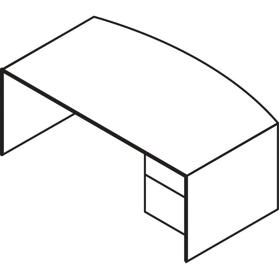 Lacasse Concept 400E Right Pedestal Bow Front Desk