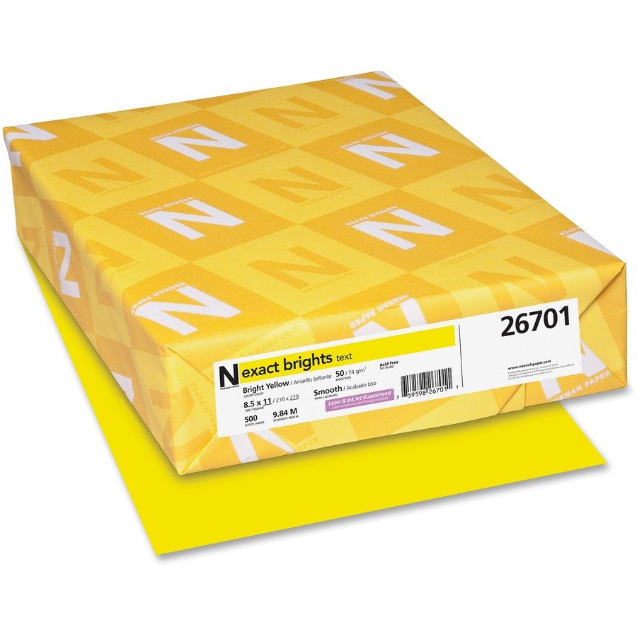 Exact Brights&reg; Smooth Colored Paper - Yellow