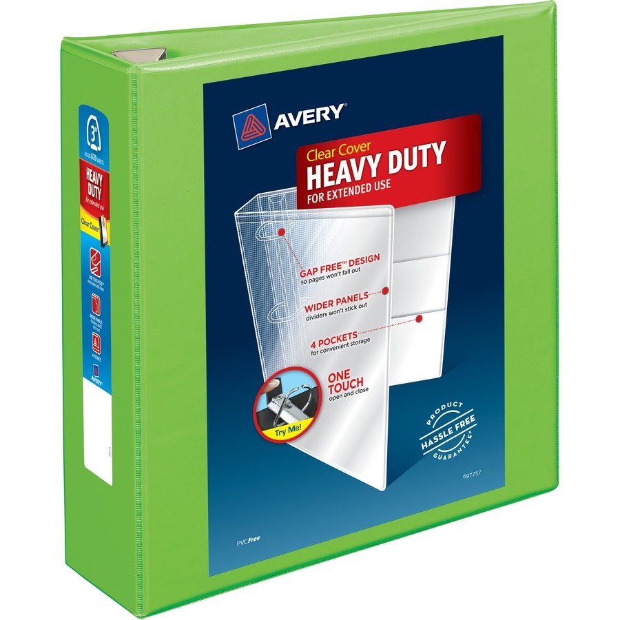 Avery&reg; Heavy-Duty View Chartreuse 3" Binder (79779)