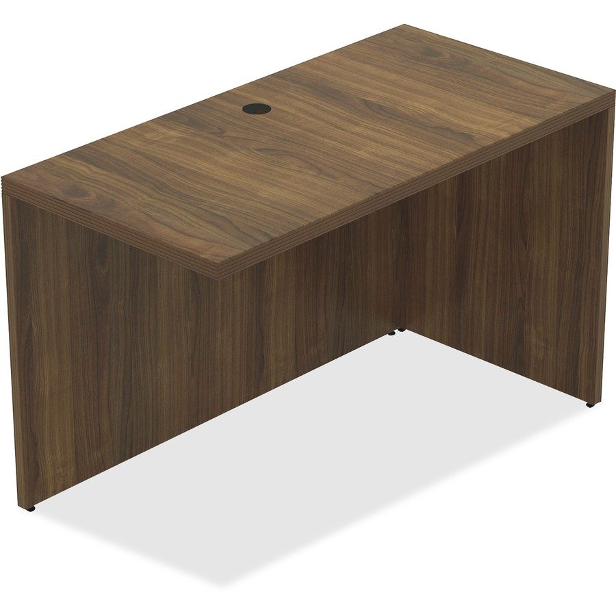 Lorell Chateau Series Walnut Laminate Desking Return