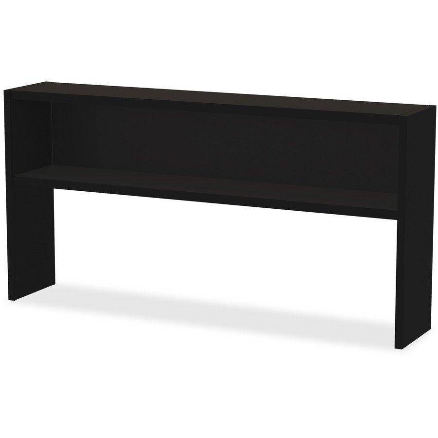 Lorell Modular Desk Series Black Stack-on Hutch
