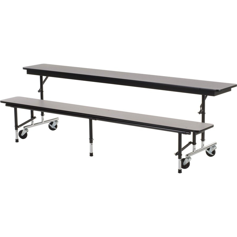 Virco MTC Series Mobile Convertible Bench Table 96" x 15" Top