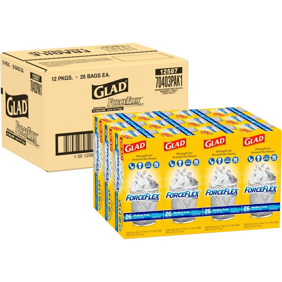 Glad Medium Quick-Tie Trash Bags - ForceFlex