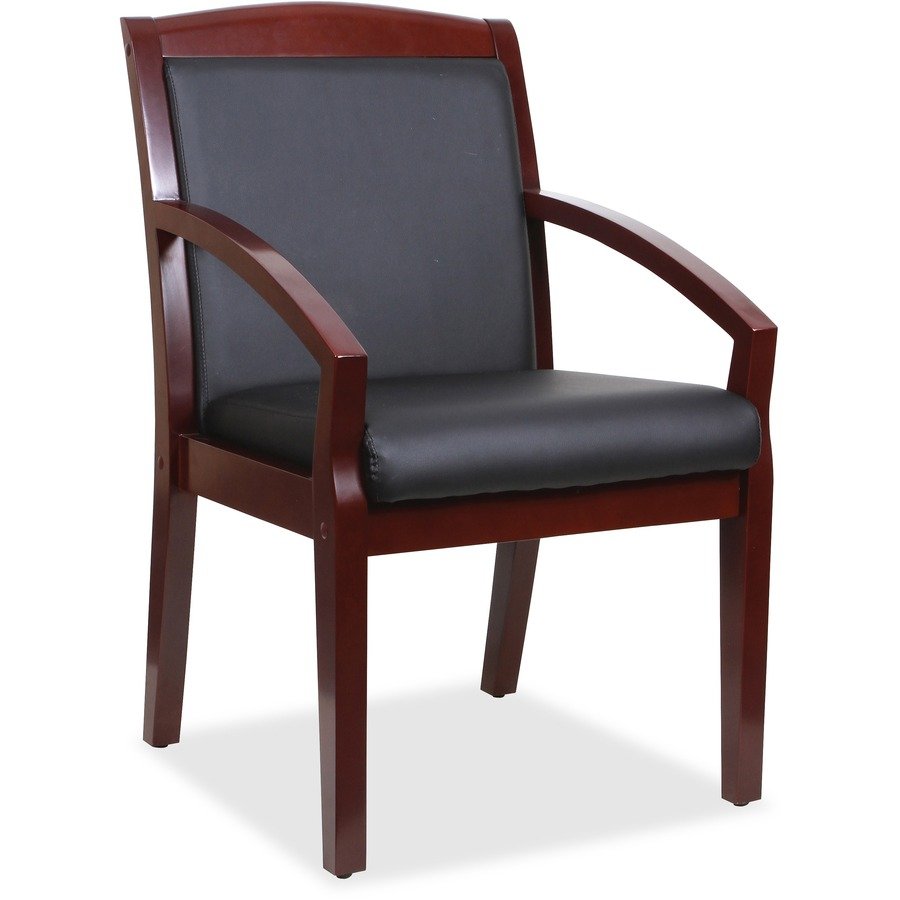 Lorell Sloping Arms Wood Guest Chair