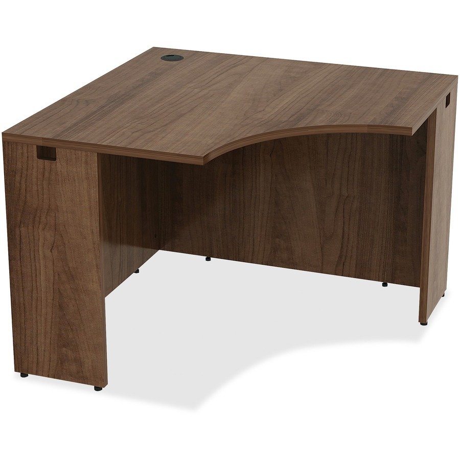 Lorell Essentials Series Walnut Laminate Corner Desk