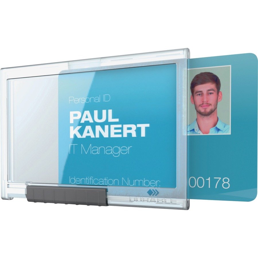 DURABLE&reg; PUSHBOX Mono Security Card Holder for One Card