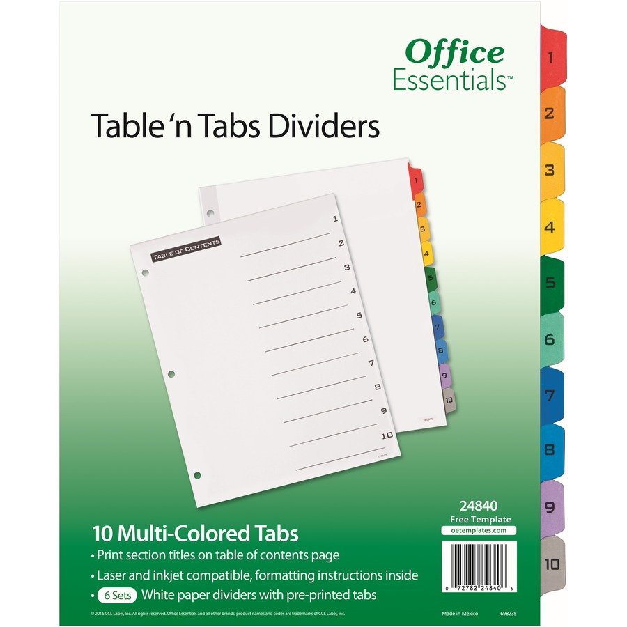 Avery&reg; Office Essentials Table 'n Tabs Dividers