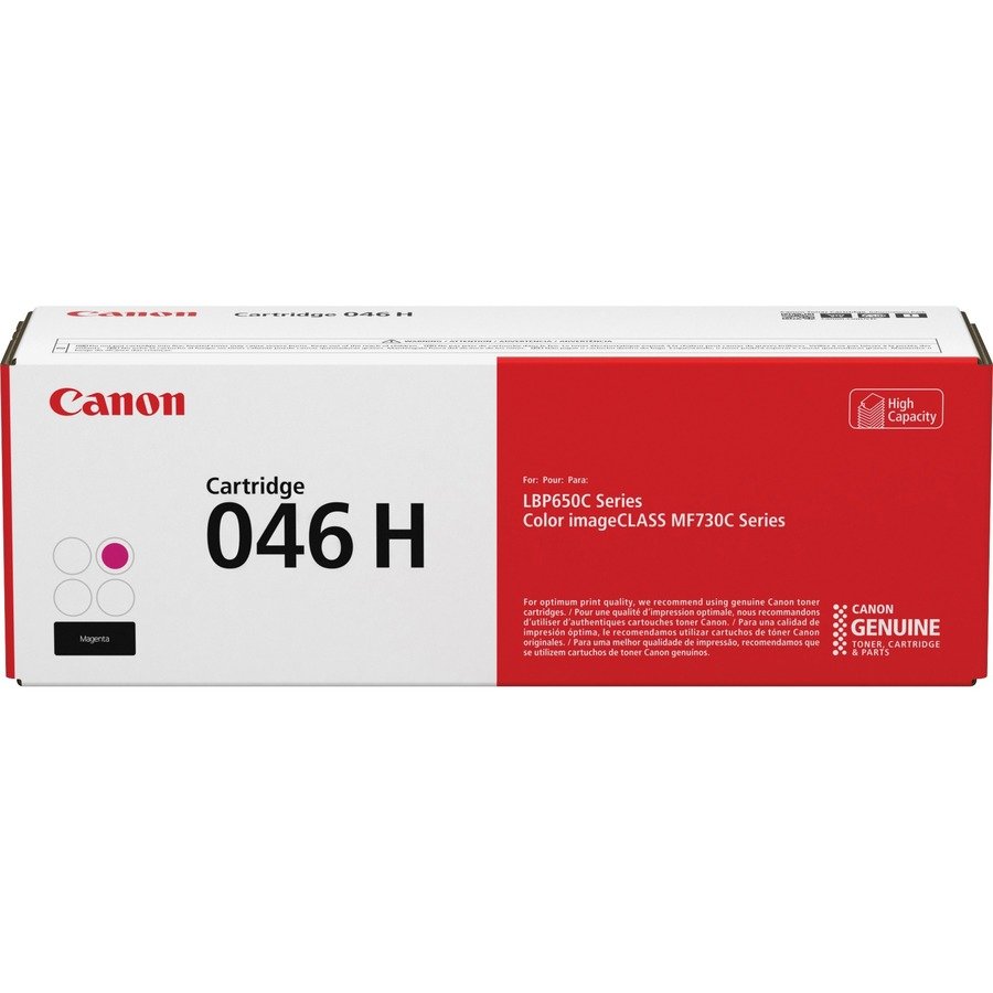 Canon 046H Original High Yield Laser Toner Cartridge - Magenta - 1 Each