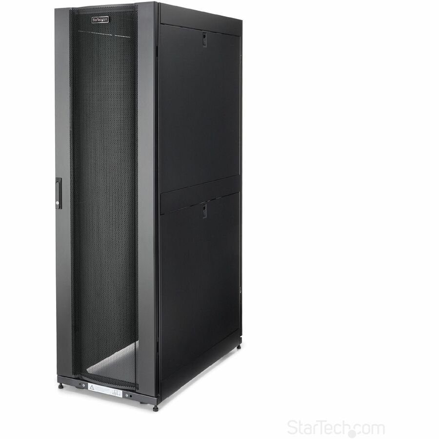 StarTech.com 42U 19" Server Rack Cabinet /4 Post Adjustable Deep 3-35" Mobile Locking Vented IT/Data Network Equipment Enclosure w/Casters
