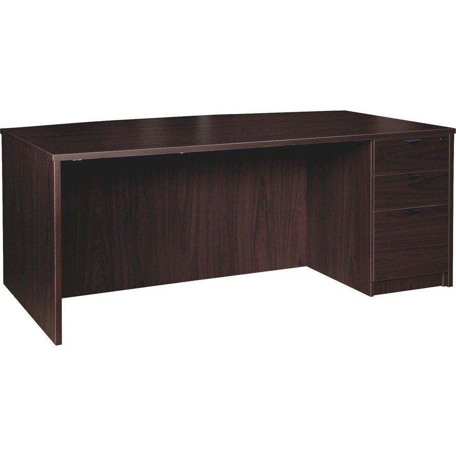 Lorell Prominence 2.0 Espresso Laminate Box/Box/File Right-Pedestal Desk - 3-Drawer