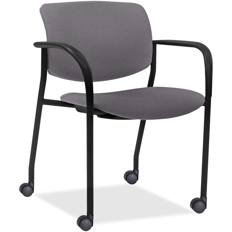 Lorell Stack Chairs with Plastic Back & Vinyl Seat