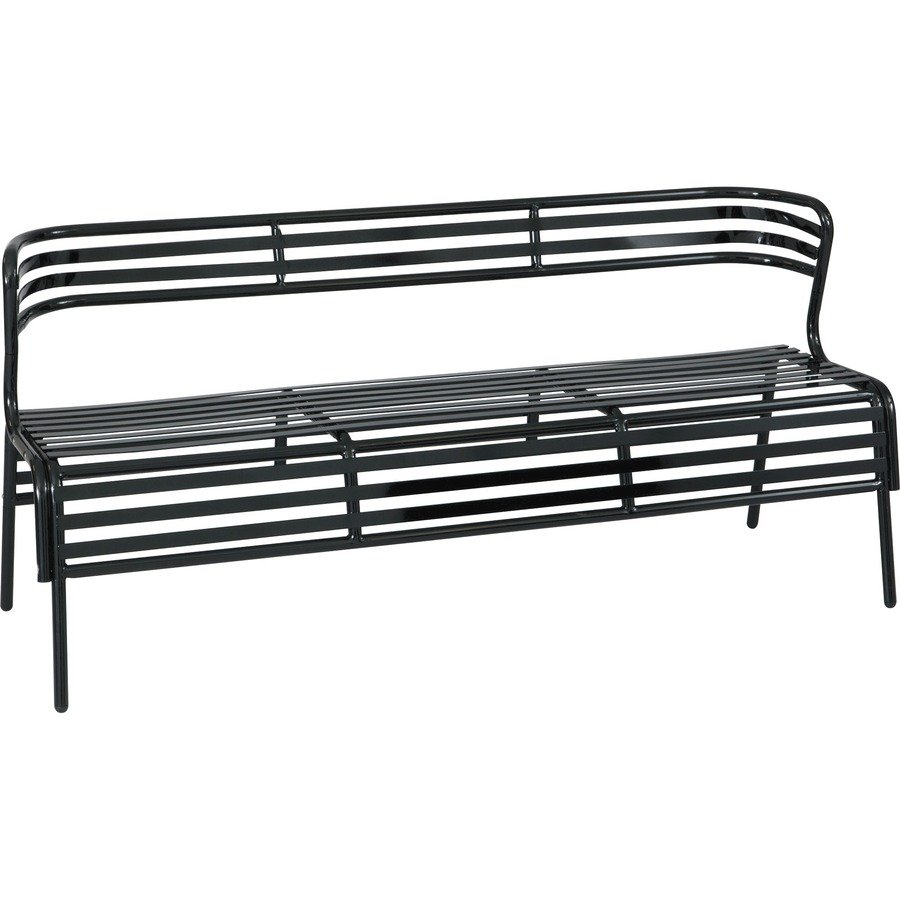 Safco CoGo Indoor/Outdoor Steel Bench with Back