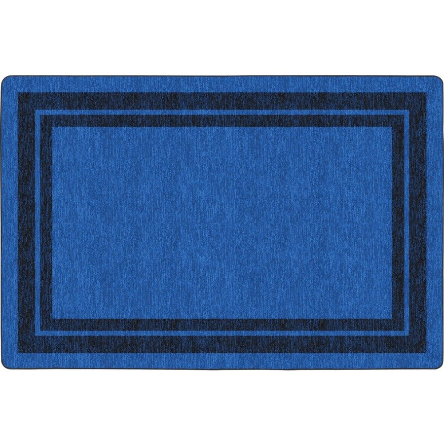 Flagship Carpets Double Dark Tone Border Blue Rug