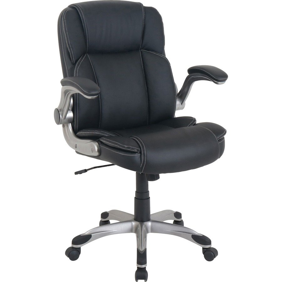 SOHO Flip Armrest Mid-back Leather Chair