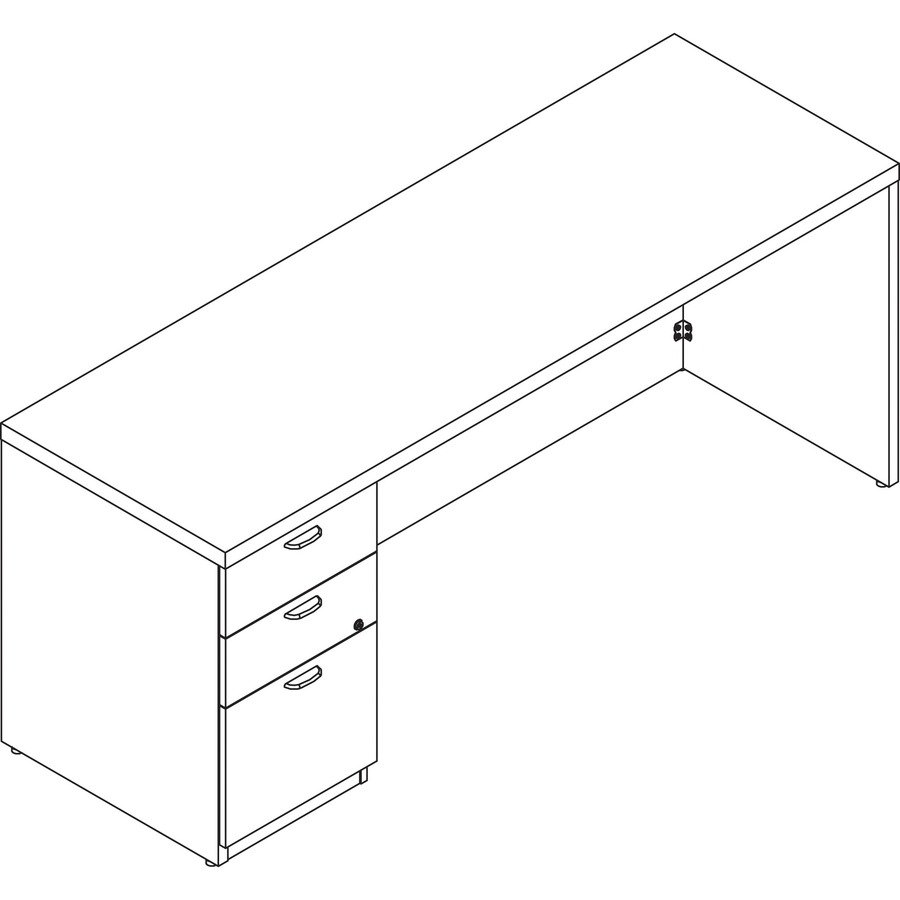 Lacasse Concept 70 Left Pedestal Credenza