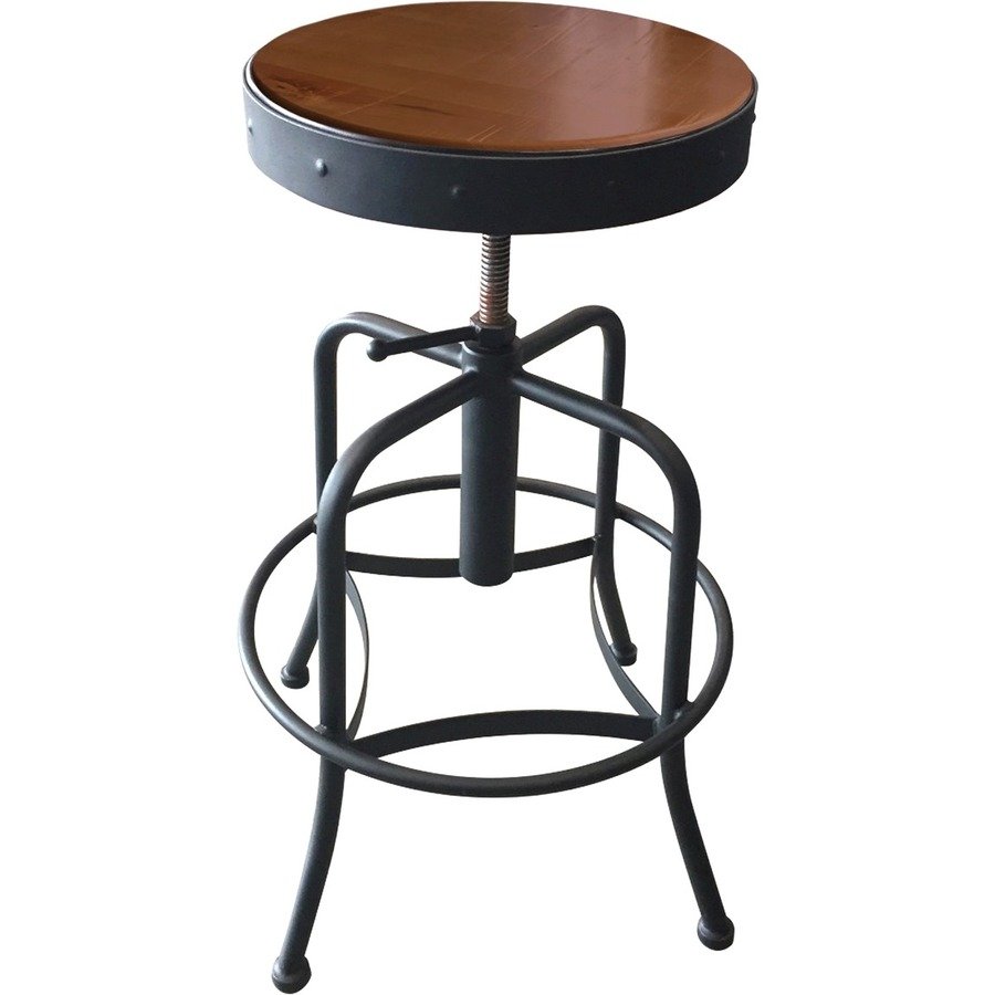 Holland Bar Stools 910 Black Wrinkle Industrial Adjustable Stool