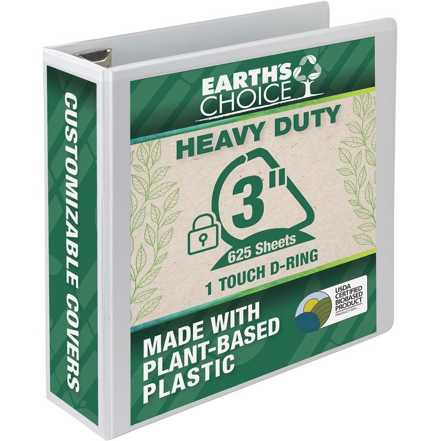 Samsill Earth's Choice One Touch Biobased USDA Certified 3" View Binder